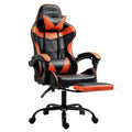 Artiss Gaming Office Chair Leather Orange Footrest Computer