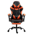 Artiss Gaming Office Chair Leather Orange Footrest Computer