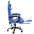 Artiss Gaming Office Chair Executive Leather Footrest Blue