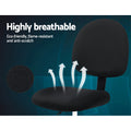Artiss Drafting Stool Office Chair Black Fabric