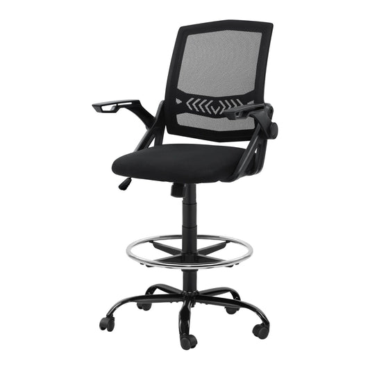 Artiss Drafting Stool Mesh Office Chair Black