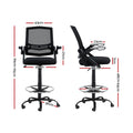 Artiss Drafting Stool Mesh Office Chair Black