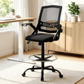 Artiss Drafting Stool Mesh Office Chair Black