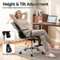 Artiss Office Chair PU Leather Mid Back Black Conference