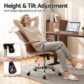 Artiss Office Chair PU Leather Mid Back Brown Conference