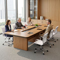 Artiss Mid Back PU Leather Office Chair White Conference