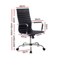 Artiss Office Chair High Back PU Leather Black Conference