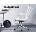 Artiss Office Chair High Back PU Leather Conference White