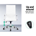 Artiss Office Chair High Back PU Leather Conference White