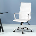 Artiss Office Chair High Back PU Leather Conference White