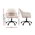 Artiss Office Chair Velvet Cream