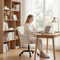 Artiss Office Chair Velvet Cream