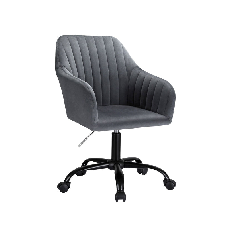 Artiss Office Chair Velvet Dark Grey