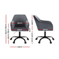 Artiss Office Chair Velvet Dark Grey