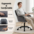 Artiss Office Chair Velvet Dark Grey