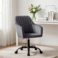Artiss Office Chair Velvet Dark Grey
