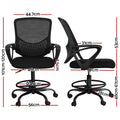 Artiss Drafting Stool Mesh Office Chair Black Standing Desk