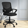 Artiss Drafting Stool Mesh Office Chair Black Standing Desk