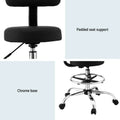 Artiss Drafting Chair High Back Ergonomic PU Black Standing Desk