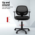 Artiss Mesh Office Chair Black Mid Back Computer Gaming Desk