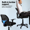 Artiss Mesh Office Chair Black Mid Back Computer Gaming Desk