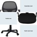 Artiss Mesh Office Chair Black Mid Back Computer Gaming Desk