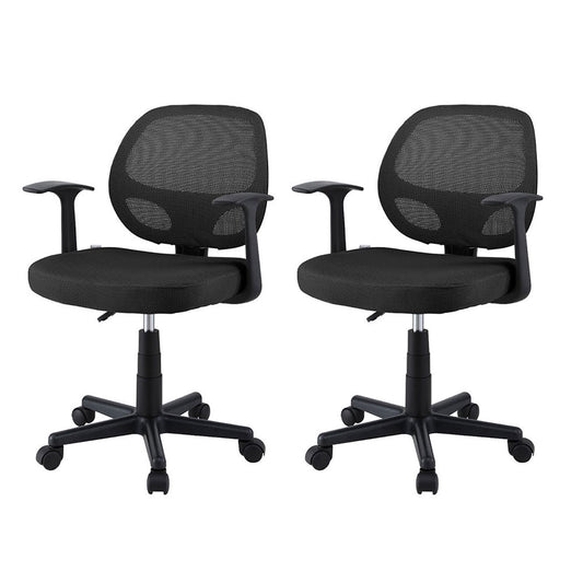 Artiss 2x Mesh Office Chair Computer Gaming Black Study Work