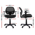 Artiss 2x Mesh Office Chair Computer Gaming Black Study Work