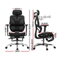 Artiss Ergonomic Office Chair Footrest Black