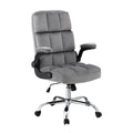 Artiss Gaming Office Chair Velvet Grey Armrest Computer Desk Seat