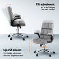 Artiss Gaming Office Chair Velvet Grey Armrest Computer Desk Seat