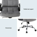 Artiss Gaming Office Chair Velvet Grey Armrest Computer Desk Seat