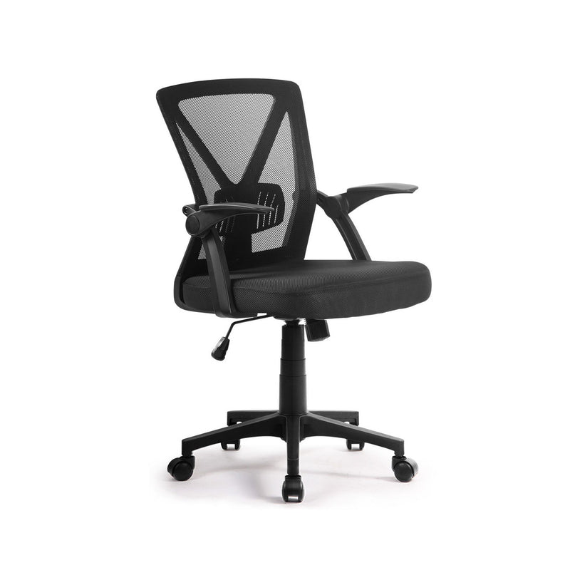 Artiss Mesh Office Chair Mid Back Black