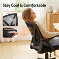 Artiss Mesh Office Chair Mid Back Black