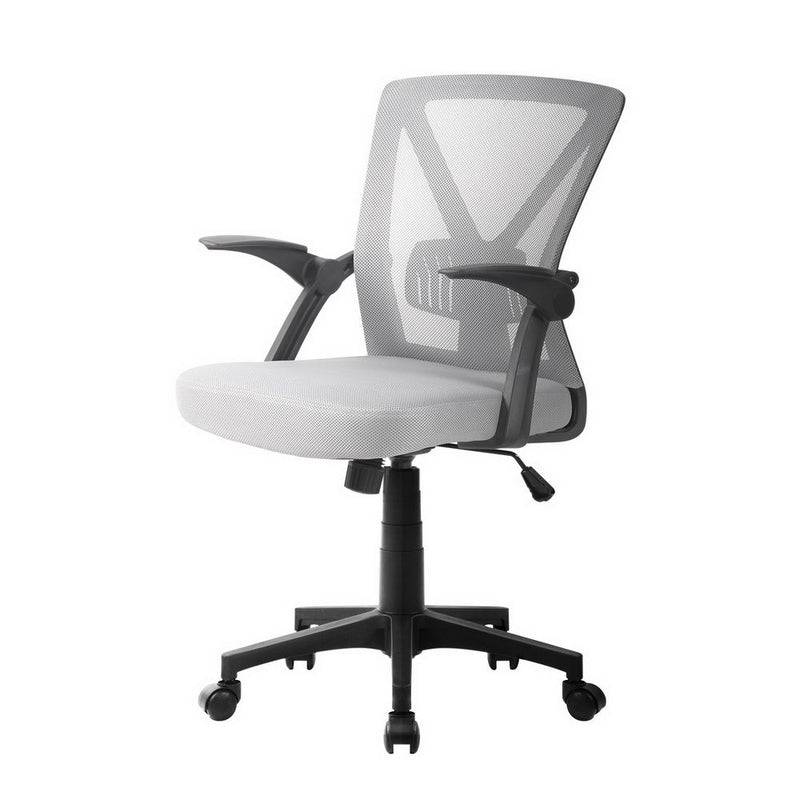 Artiss Mesh Office Chair Mid Back Grey