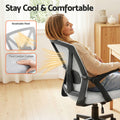 Artiss Mesh Office Chair Mid Back Grey