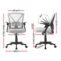 Artiss Mesh Office Chair Mid Back Grey 2 Pack