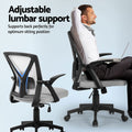 Artiss Mesh Office Chair Mid Back Grey 2 Pack