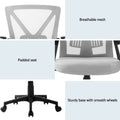 Artiss Mesh Office Chair Mid Back Grey 2 Pack