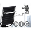 Artiss Drafting Stool Office Chair Black Leather High Back