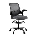 Artiss Drafting Chair Mesh Grey Computer Desk Stool