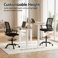 Artiss Office Chair Drafting Chairs Stool Computer Desk Studios Mesh Black