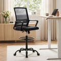 Artiss Office Chair Drafting Chairs Stool Computer Desk Studios Mesh Black