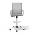 Artiss Drafting Chair Mesh White Computer Office Stool