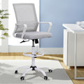 Artiss Drafting Chair Mesh White Computer Office Stool
