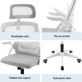 Artiss Office Chair Ergonomic Computer Desk Chair Grey Adjustable