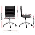 Artiss Office Chair Conference Chairs PU Leather Low Back Black