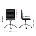 Artiss Office Chair PU Leather Low Back Black Conference