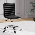 Artiss Office Chair PU Leather Low Back Black Conference