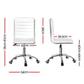 Artiss Office Chair Conference Chairs PU Leather Low Back White